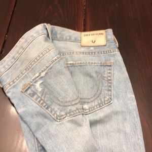 True Religion distressed boyfriend jeans